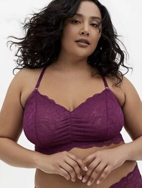 Torrid Curve Lace Unlined Bralette Size 3